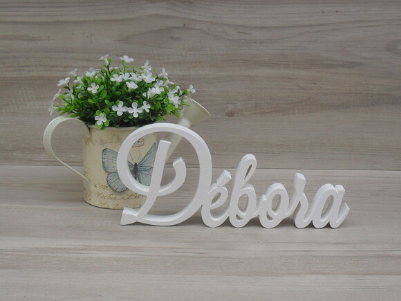 Nome Em Mdf - Peça De Mesa Linha Ls - Débora 10 Cm