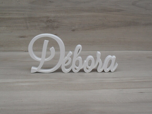Nome Em Mdf - Peça De Mesa Linha Ls - Débora 10 Cm