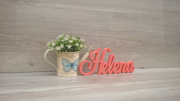 Nome Em Mdf - Peça De Mesa Linha Ls - Helena 10 Cm
