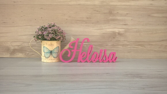 Nome Em Mdf - Peça De Mesa Linha Ls - Heloisa 10 Cm