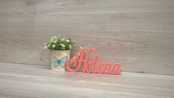 Nome Em Mdf - Peça De Mesa Linha Ls - Helena 10 Cm