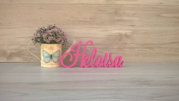 Nome Em Mdf - Peça De Mesa Linha Ls - Heloisa 10 Cm