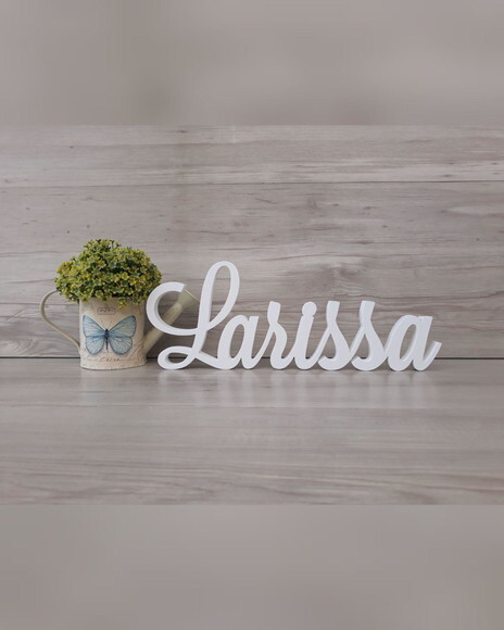 Nome em mdf - Peça de Mesa Linha Ls - Larissa 13 cm