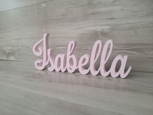 Nome em mdf - Peça de Mesa Linha Ls - Isabella 13 cm