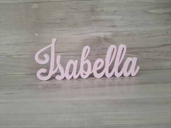 Nome em mdf - Peça de Mesa Linha Ls - Isabella 13 cm