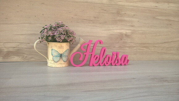 Nome Em Mdf - Peça De Mesa Linha Ls - Heloisa 10 Cm