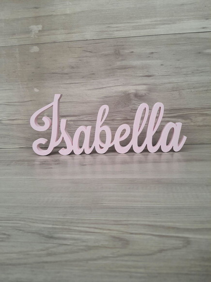 Nome em mdf - Peça de Mesa Linha Ls - Isabella 13 cm