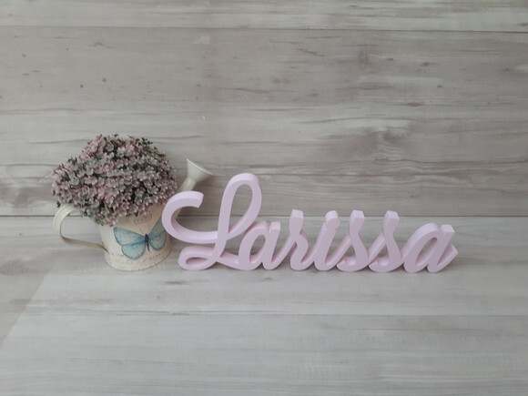 Nome em mdf - Peça de Mesa Linha Ls - Larissa 13 cm