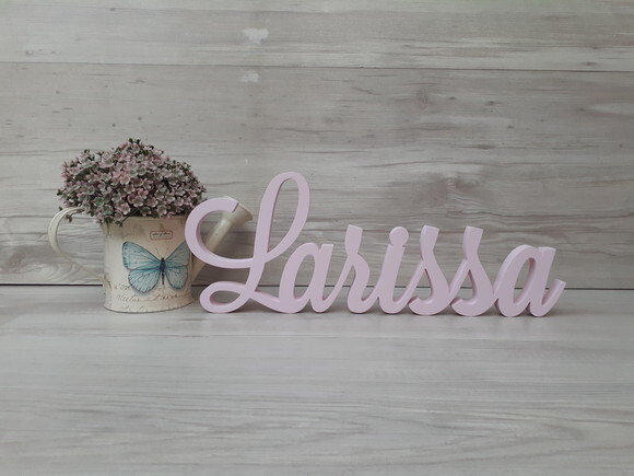 Nome em mdf - Peça de Mesa Linha Ls - Larissa 13 cm