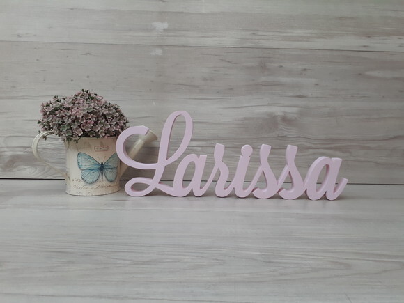 Nome em mdf - Peça de Mesa Linha Ls - Larissa 13 cm