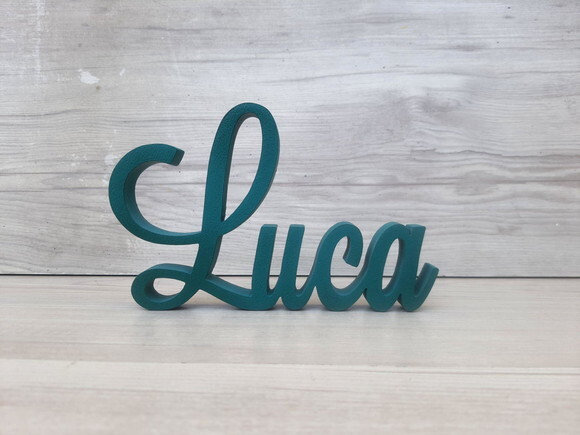Nome em mdf - Peça de Mesa Linha Ls - Luca - 10 cm