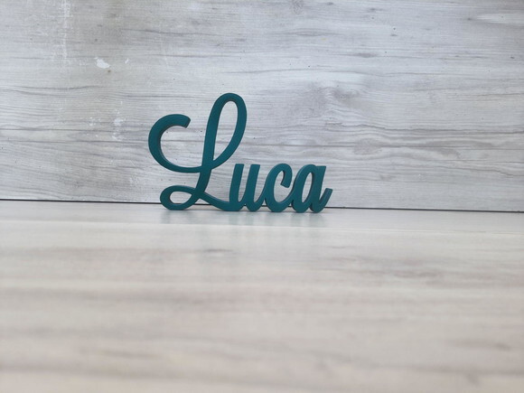 Nome em mdf - Peça de Mesa Linha Ls - Luca - 10 cm