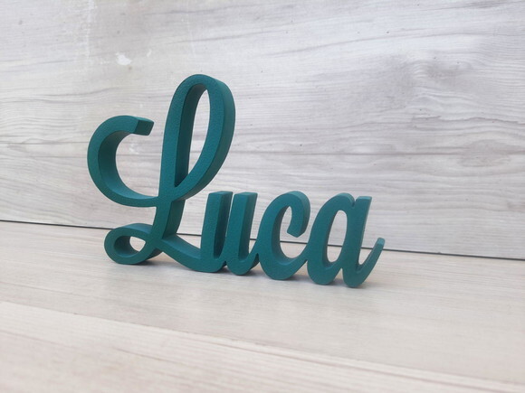 Nome em mdf - Peça de Mesa Linha Ls - Luca - 10 cm