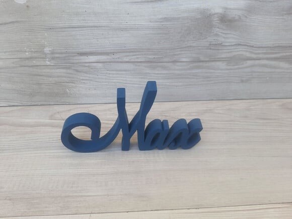 Nome em mdf - Peça de Mesa Linha Ls - Max - 10 cm