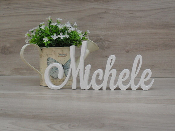 Nome Em Mdf - Peça De Mesa Linha Ls - Michele 10 Cm