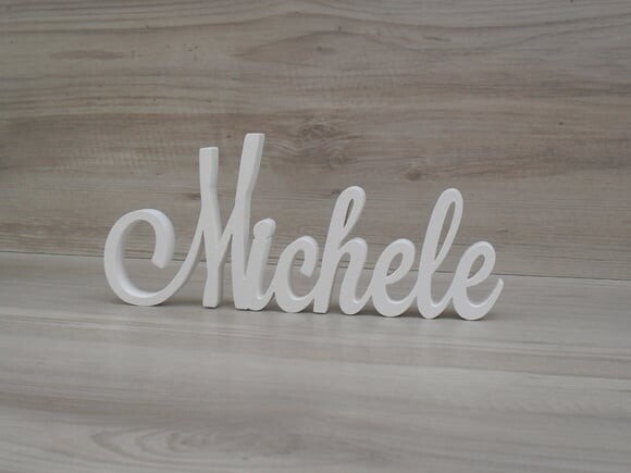 Nome Em Mdf - Peça De Mesa Linha Ls - Michele 10 Cm