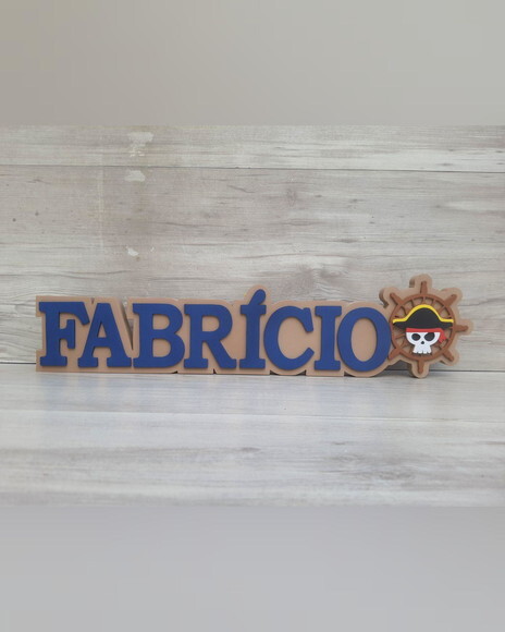 Nome em mdf - Peça de Mesa Tema Blox Fruits - Fabrício