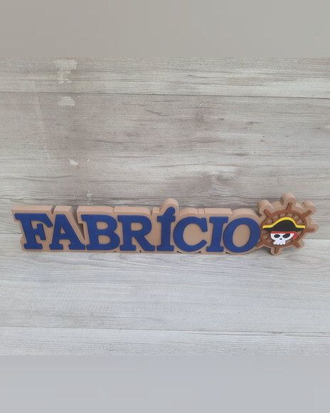 Nome em mdf - Peça de Mesa Tema Blox Fruits - Fabrício