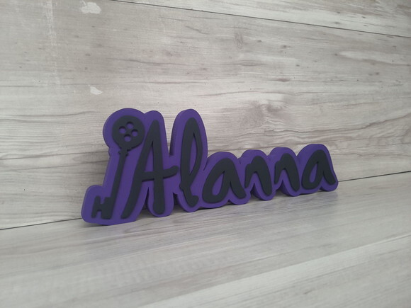 Nome em mdf - Peça de Mesa Tema Coraline - Alanna - 12 cm