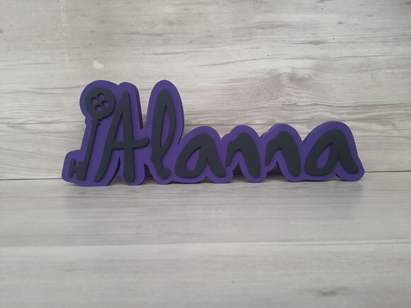 Nome em mdf - Peça de Mesa Tema Coraline - Alanna - 12 cm