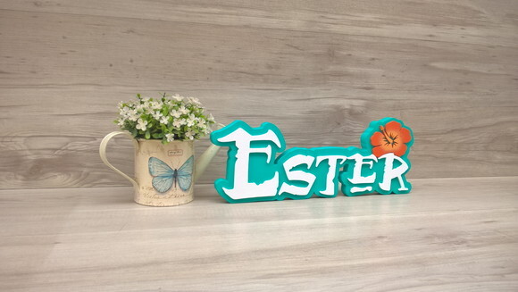 Nome em MDF - Peça de mesa Tema MOANA - Ester 12 cm