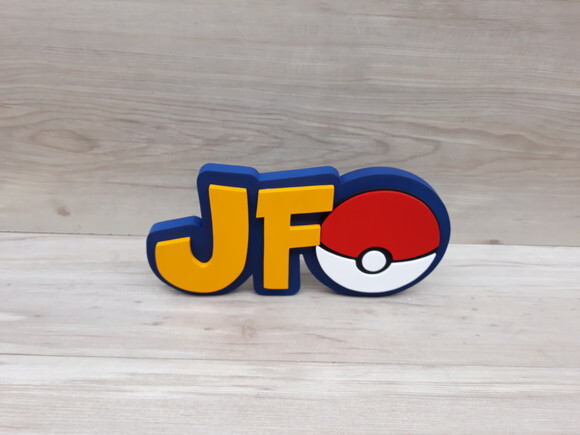 Nome em MDF - Peça de mesa Tema POKEMON - JF - 13 cm