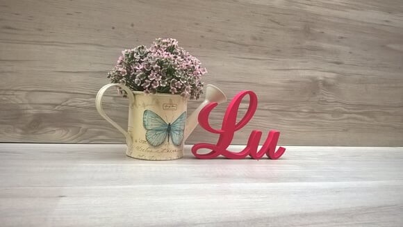 Nome Mesa em mdf - Linha as - Lu 10 cm