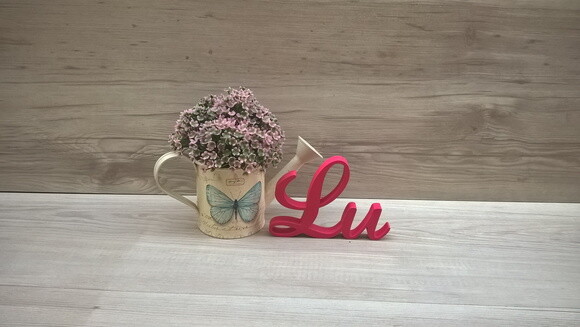 Nome Mesa em mdf - Linha as - Lu 10 cm