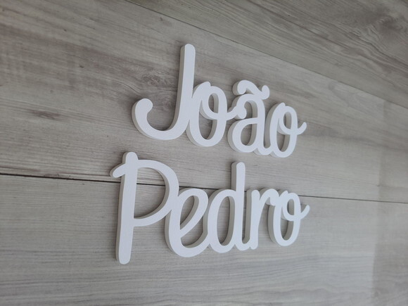 Nome Parede Personalizado em mdf - João Pedro - Linha Ps