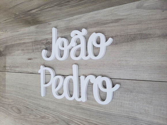 Nome Parede Personalizado em mdf - João Pedro - Linha Ps