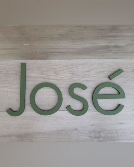 Nome Parede Personalizado em mdf - Linha Gl - José - 16 cm