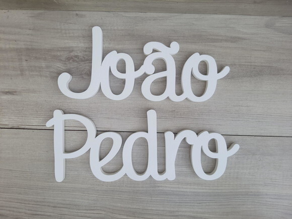 Nome Parede Personalizado em mdf - João Pedro - Linha Ps