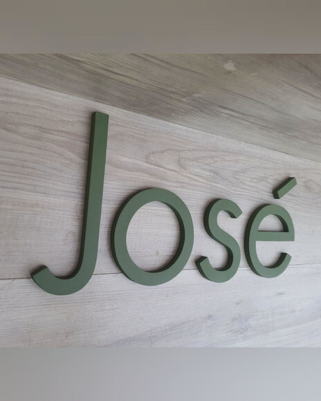 Nome Parede Personalizado em mdf - Linha Gl - José - 16 cm