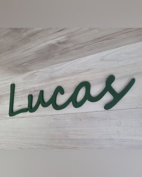 Nome Parede Personalizado em mdf - Lucas - 14 cm