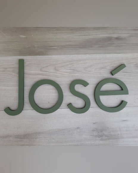 Nome Parede Personalizado em mdf - Linha Gl - José - 16 cm