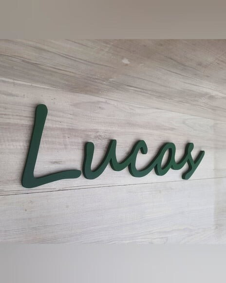 Nome Parede Personalizado em mdf - Lucas - 14 cm