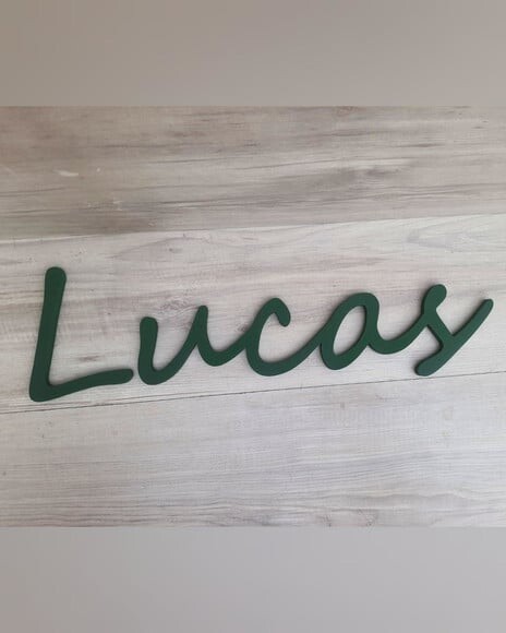 Nome Parede Personalizado em mdf - Lucas - 14 cm
