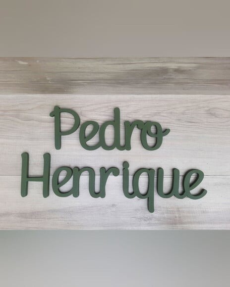 Nome Parede Personalizado em mdf - Pedro Henrique - Linha Ps