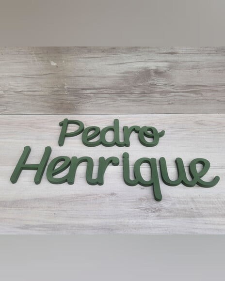 Nome Parede Personalizado em mdf - Pedro Henrique - Linha Ps
