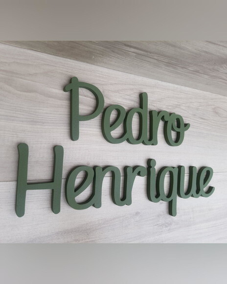 Nome Parede Personalizado em mdf - Pedro Henrique - Linha Ps