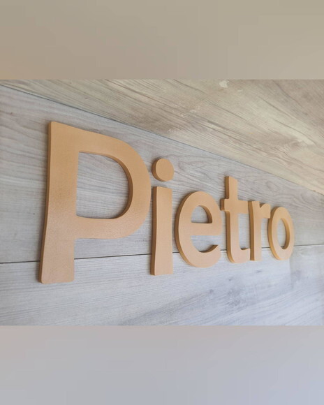 Nome Parede Personalizado em mdf - Pietro - Linha Bs