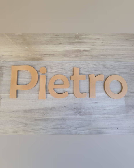Nome Parede Personalizado em mdf - Pietro - Linha Bs