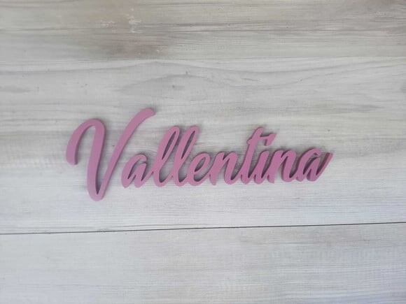 Nome Parede Personalizado em mdf - Vallentina - Linha Bt