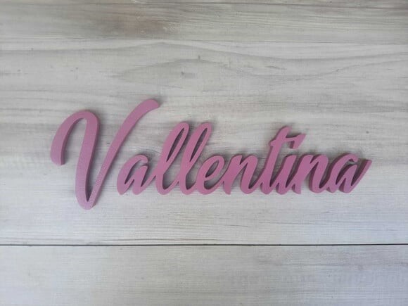 Nome Parede Personalizado em mdf - Vallentina - Linha Bt