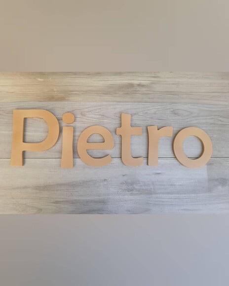 Nome Parede Personalizado em mdf - Pietro - Linha Bs