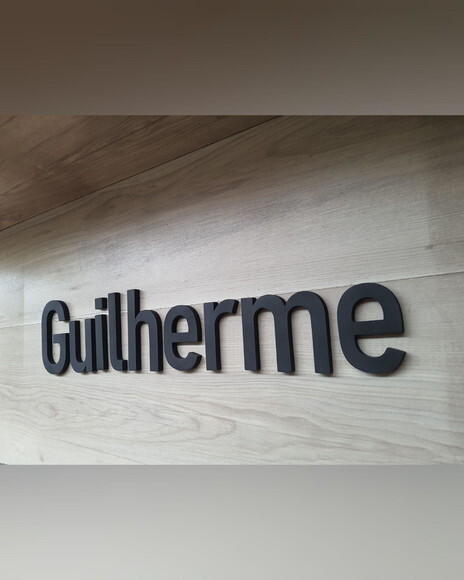 Nome Parede Personalizado em mdf Linha Bh - Guilherme 12 cm