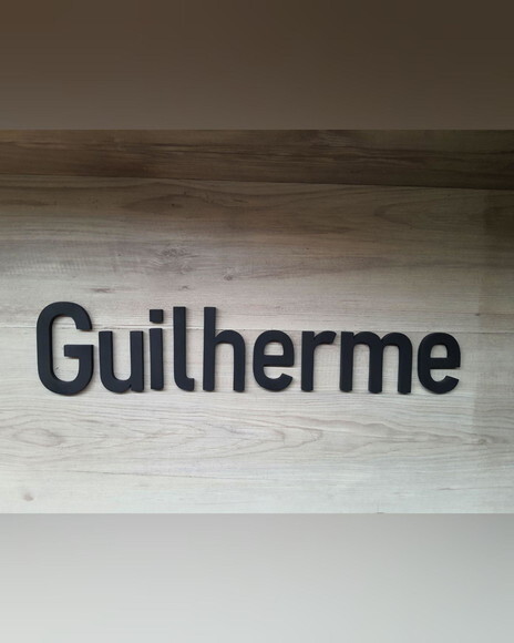 Nome Parede Personalizado em mdf Linha Bh - Guilherme 12 cm