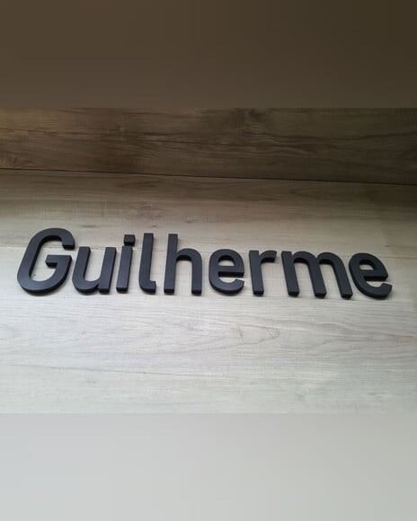 Nome Parede Personalizado em mdf Linha Bh - Guilherme 12 cm