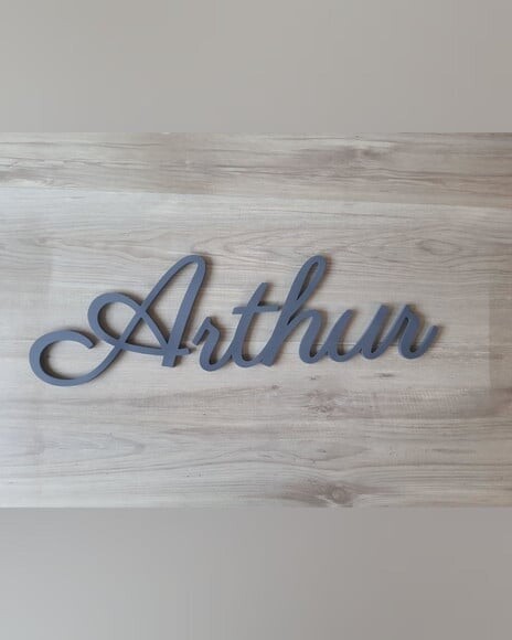 Nome Parede Personalizado em mdf Linha Par - Arthur 16,5 cm