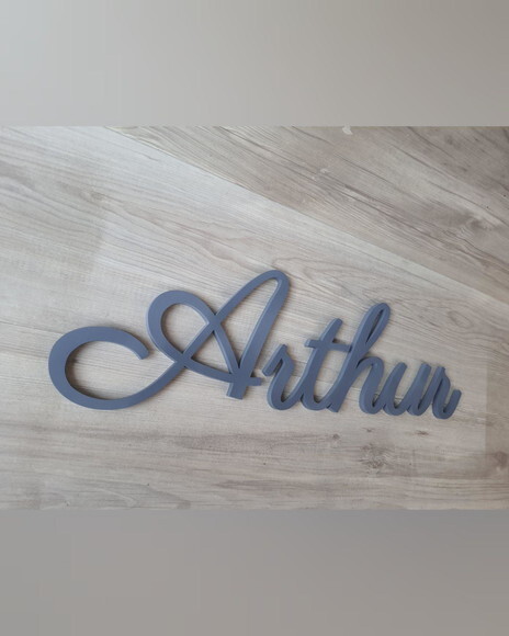 Nome Parede Personalizado em mdf Linha Par - Arthur 16,5 cm